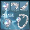 MILACOLATO 925 Sterling Silver Fidget Rings For Women Girl Open