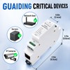 Ethernet Surge Protector PoE, DIN-Rail Gigabit Network Lightning Arrester
