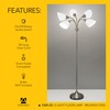 Adesso Floor Lamp with 5 Movable Shades & Adjustable Brightness
