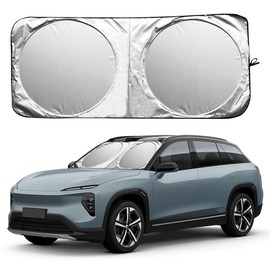 Car Windshield Sun Shade, Cool Reflective Sun Blocker, Foldable Car Front Window Covers, Sun Protection Automotive Glass Shade for Comfortable Driving for Universal Car SUV Truck (59.06x27.56'')