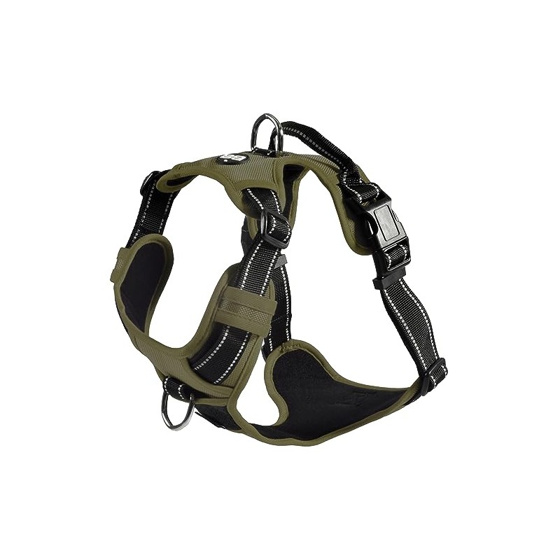 Bobby Rando Walk - Dog Harness, Medium, Khaki, Nylon, Safe,