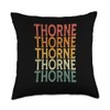 Retro Custom First Name Thorne Throw Pillow