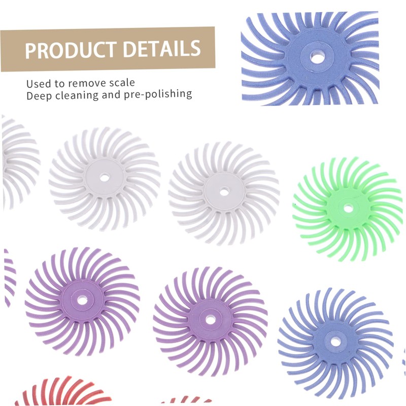 WOONEKY 24pcs Radial Polishing Discs Multi-grit Bristle Buffing Wheels for
