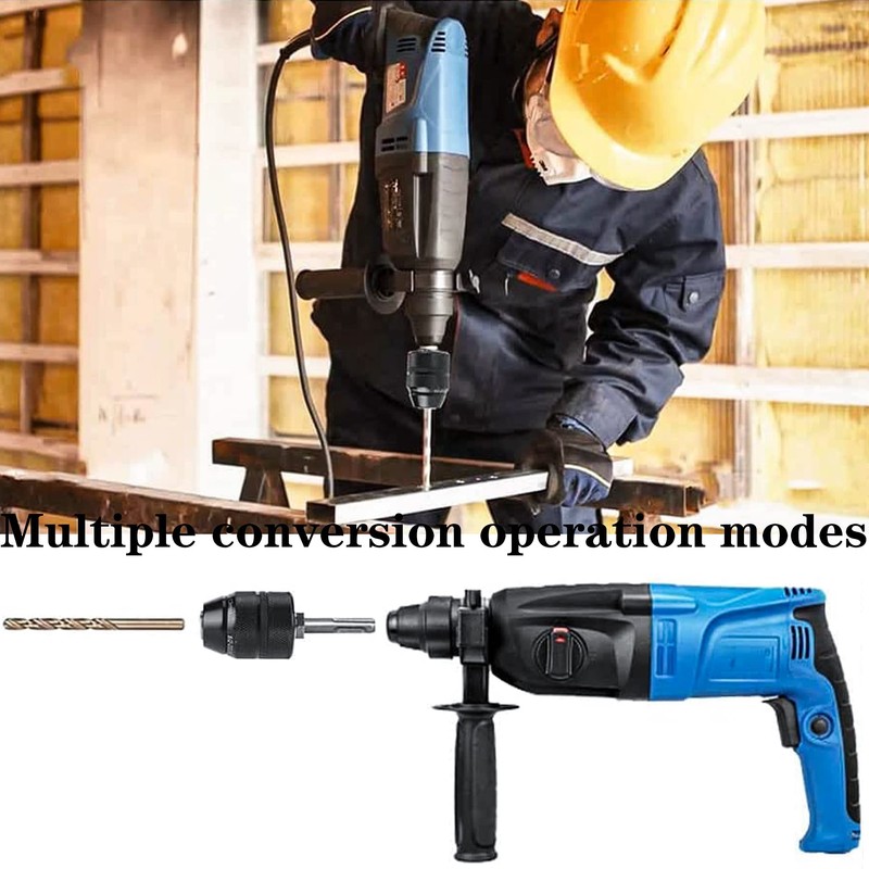 Keyless Drill Chuck 0.8-10mm 3/8-24UNF Quick Change Adapter for SDS