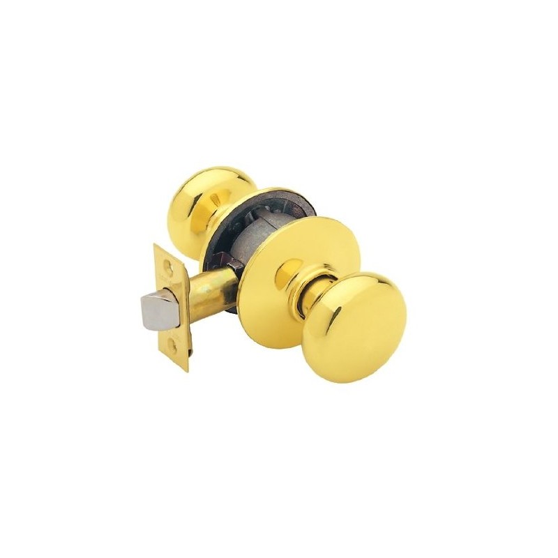 Schlage Passage Set Door Knob F10N Polished Bright Brass -