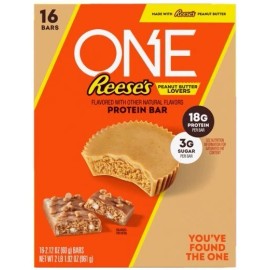 Reese's 2-PACK Reese's ONE Peanut Butter Lovers Protein Bar 16 x 2.12 Oz bars each box