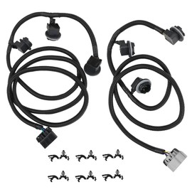 WMPHE 2 Pcs Tail Lamp Wiring Harness Compatible with Chevy Silverado 1500 2500 HD 3500 HD 2007 2008 2009 2010 2011 2012 2013, Tail Light Wire Socket Harness Kit, Replacement for 645-936, 645-930