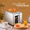 Mecity 2 Slice Toaster Touch Screen 1.5" Wide Slot, Stainless