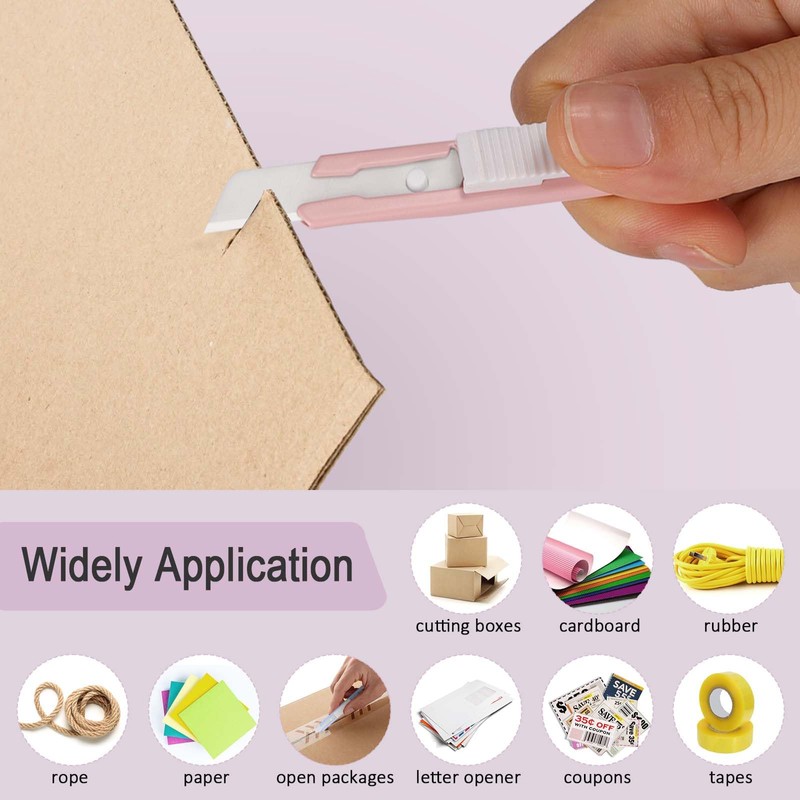 5 Pcs Utility Knife Box Cutters, Ceramic Blades, Retractable box
