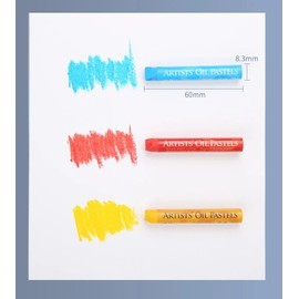 Gallery Artists' Oil Pastels, Professional Drawing Set, 50 Vibrant Colors, Non-Toxic Art Supplies for Students and Artists, 60 x 8mm Sticks (50 Colours)