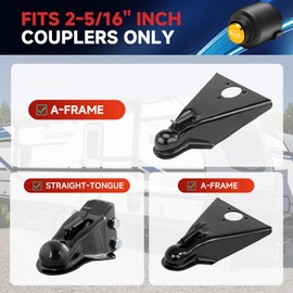 Btanadi Trailer Lock Fits 2 5/16 Inch Coupler, Upgraded Heavy-Duty Steel Hitch Lock, Anti-Theft & Pry-Resistant for RV, Boat, Cargo Trailer (Yellow)