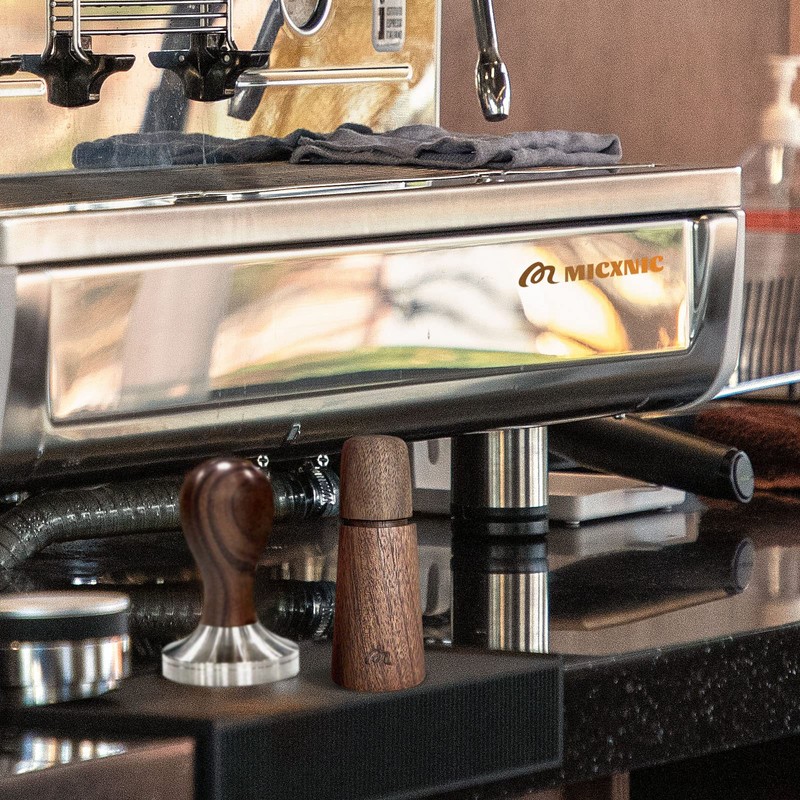 Wdt Tool, Walnut Wood Coffee Distributor with Stand, 0.4mm Thick