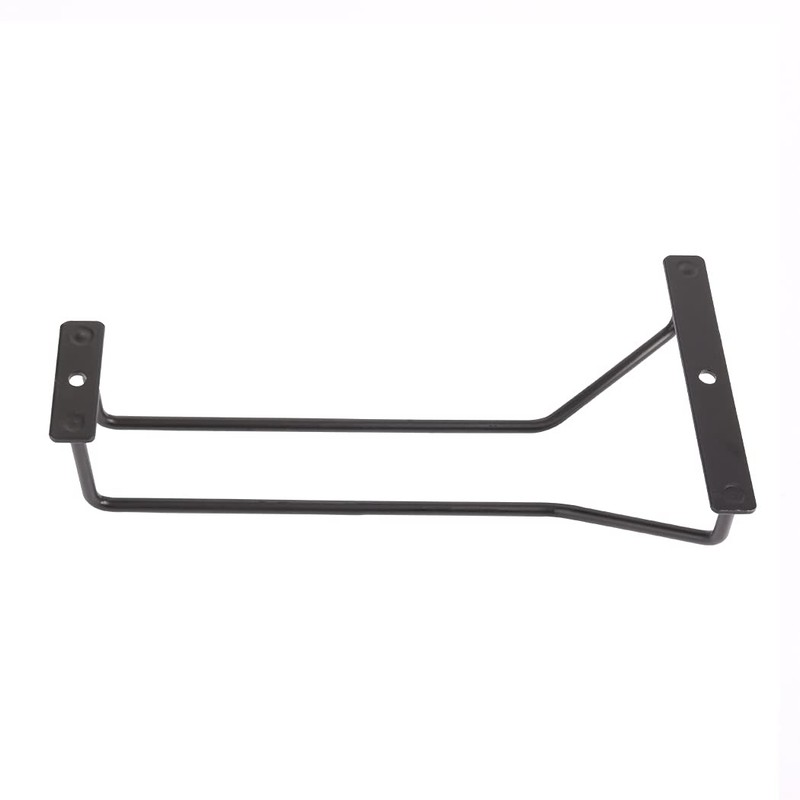 Dianoo ワイングラスラック 22.5cm ブラック キャビネット下 ワイングラスホルダー 棚下用脚付きグラス収納ハンガー バー 自宅用