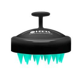 HEETA Hair Shampoo Brush, Scalp Care Hair Brush with Soft Silicone Scalp Massager (Turquoise & Black)