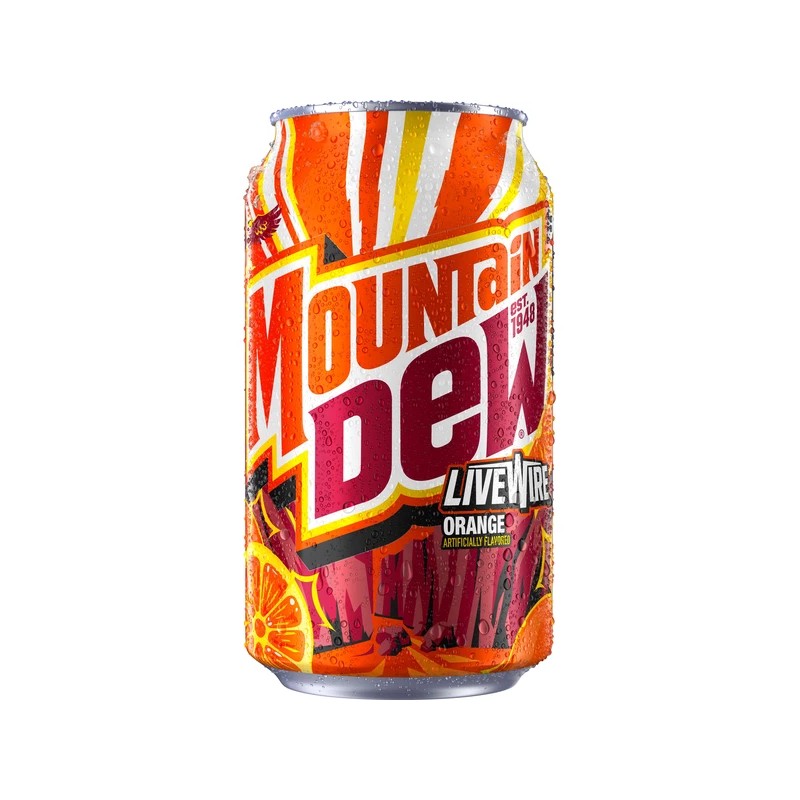 Mountain Dew Live Wire Orange 12 oz. cans 12-Pack Soda