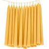 24 Pack Natural Beeswax Taper Candles in Bulk 10 inch