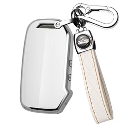 ontto Car Key Case Key Cover Fits Kia TPU Protective Key Case for Kia Sportage R GT Ray Sorento Soul Telluride Cerato K5 K8 NIRO Key Fob Key Box 3 Buttons White