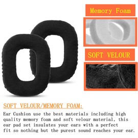 H5 H7 Ear Pad Replacement Ear Cushions Compatible with Creative Sound BlasterX H5 BlasterX H7 Headphone (Velvet)