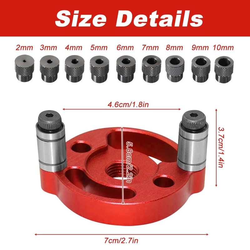 Woodworking Center Finder Kit, Vertical Self Centering Dowel Jig, Drill
