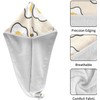 Toalla de microfibra para el cabello con botón absorbente y