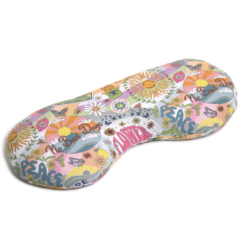 Organic Eye Pillow Lavender & Linseed "Flower-Power" for Relaxation, Cooling,