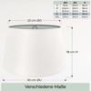 Wogati® Premium Lampshade, E14/E27, Cotton, Various Sizes and Colours, Colour: