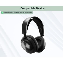 XRHTONG Prime Earpads Replacement Compatible with Steelseries Arctis Nova Pro Wireless Headphone Ear Pads Cushion(Protein Leather/Memory Foam)