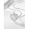 CELESTIA Sterling Silver Heart Necklace for Women with Angel Number