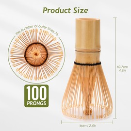 DiDiBirDi Handcrafted Bamboo Matcha Whisk, Traditional Japanese Chasen Matcha Stirrer, 100% Handmade from natural Bamboo (2Pcs)