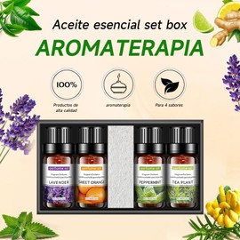 Aceites Esenciales de Aromaterapia-100% Natural de Aceite Esencial Conjunto de 6 Botellas,Apta para Difusores y Humidificadores
