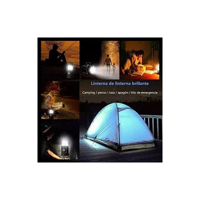 Camping Lamp Lampara Solar Para Campismo Recargable Usb