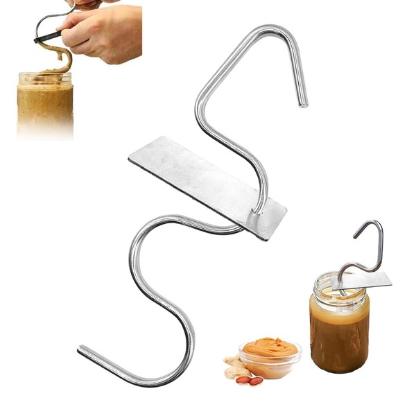 Ellxen Peanut Butter Stirrer, Stainless Steel Peanut Butter Stirrer, Practical Multi-Purpose Mixer, for Mixing a Variety of Butters and Jams, for Bread, Biscuits