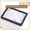 Retoo Reading Magnifying Glass A4 3X Large Lightweight Magnifying Glass