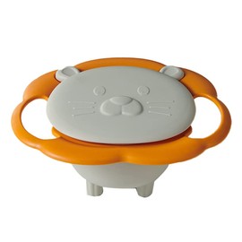 Gyro Bowl 360 Degree Rotation Baby Magic Bowl Leak-Proof Snack Bowls for Toddlers (White)