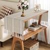 Bedside Table Runner 15.7 x 36 inches, Rustic Linen Small