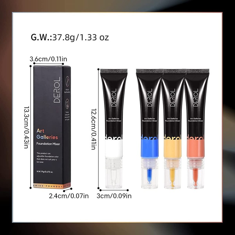 Foundation Mixing Pigment, Smooth and Lightweight, Natural Undertone, Blends Easily
