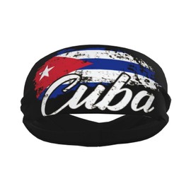 Cute Cuba Flag Headbands Women Men Flag Sweatband Sports Headband for Running, Cycling, Yoga Gym, Working Out
