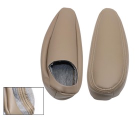 FZJDSD 2pcs Medium Neutral Tan 522 Leather Seat Armrest Cover Compatible with Chevy Silverado Avalanche GMC Sierra 2000 2001 2002 2003 2004 2005 2006