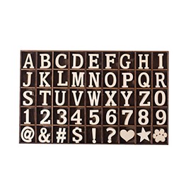 270 Pieces 1 Inch Wood Alphabet Letters Wooden Numbers Mini Blank Wood Symbols Unfinished Wood Heart Star Paw with Rustic Storage Tray for Home Decor Spelling Education Homemade Crafts Party Gifts