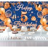 Orange 5th Happy Birthday Banner - Birthday Party Decoration -