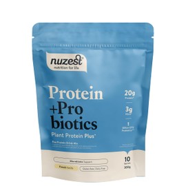 Nuzest - Protein + Probiotics – Gut Health - Superfood Powder Plant Protein Blend - 300g (10 Servings) (300g, French Vanilla)