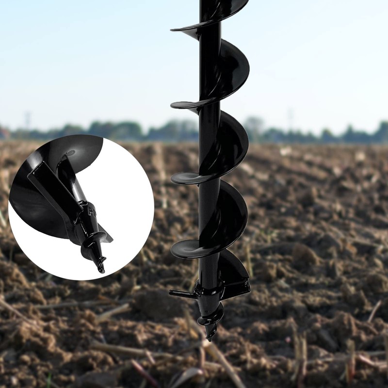 JACKCHEN Auger Bit 4" for Earth Auger,Digger Post Holes Replacement