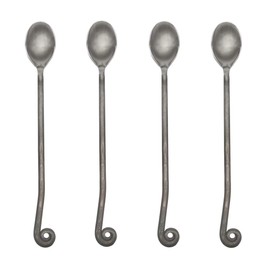 Gourmet Settings Treble Clef 18/10 Stainless Iced Beverage Spoon (Set of Four)