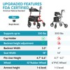 Rollator Walkers for Seniors, 10" Big Rubber Wheels All Terrain