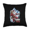 Climbing Santa Claus Christmas Mountain Snow Throw Pillow
