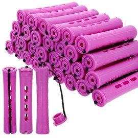 Classicseali Pack of 30 Perm Curlers Medium Size, Hair Styling Tool, for Home and Hairdressing Use, Small Curlers, Perm Rods for Home Use or Hairdressing Studio, Purple