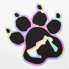 Holographic Decal Stickers of Dog and Cat Paw Premium Waterproof Vinyl Decal Stickers for Laptop Phone Accessory Helmet Car Window Mug Tuber Cup Door Wall Decoration ANDVER310561bHO