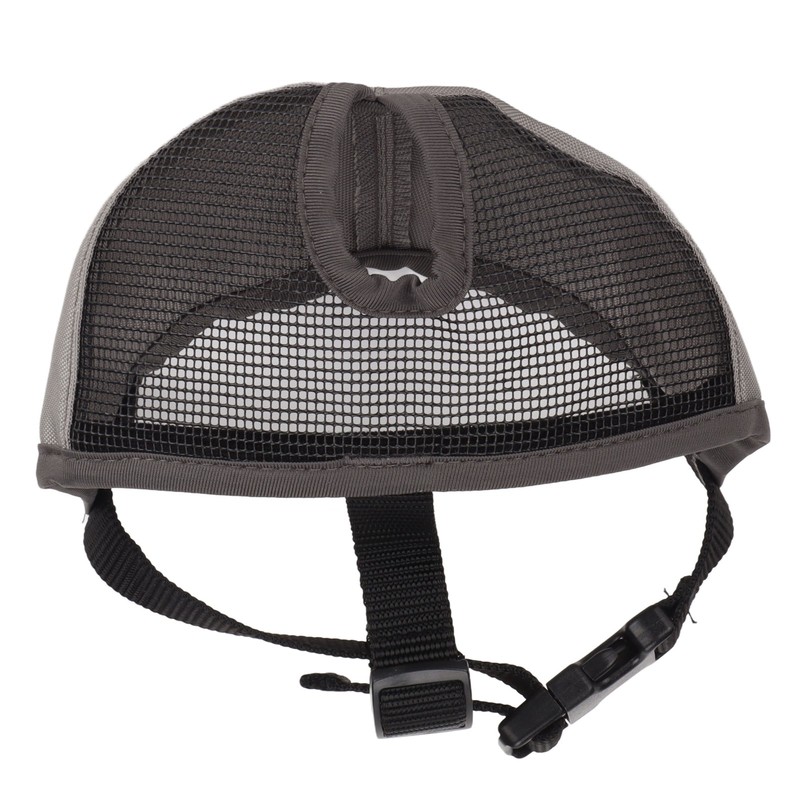 Adjustable Bulldog Mask Bite and Barking Dog Muzzle Eye Closed