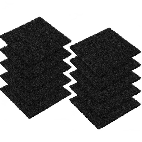 10PCS 12.7cm Square Compost Bin Filters Spare Activated Carbon Filter Sheets for Indoor Kitchen Compost Bucket Countertop and Recycle Bin