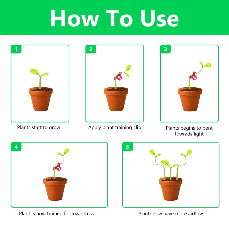 90 Pcs Plant Training Clips, Plastic Low Stress Training Clips,